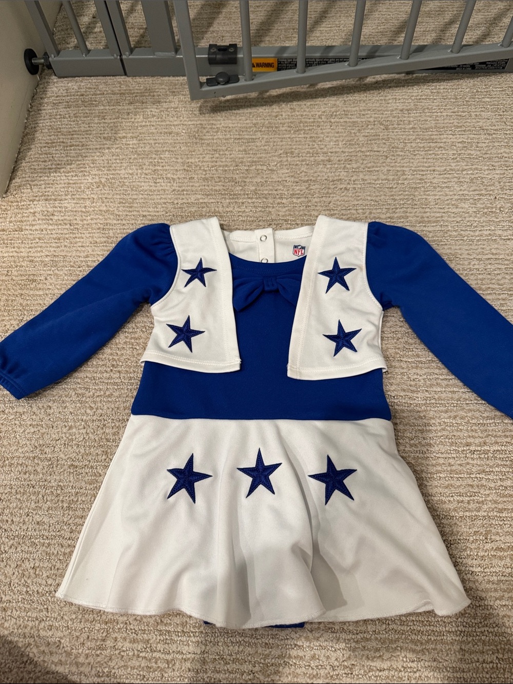 NFL Blue and White Star Cheer Costume for Kids